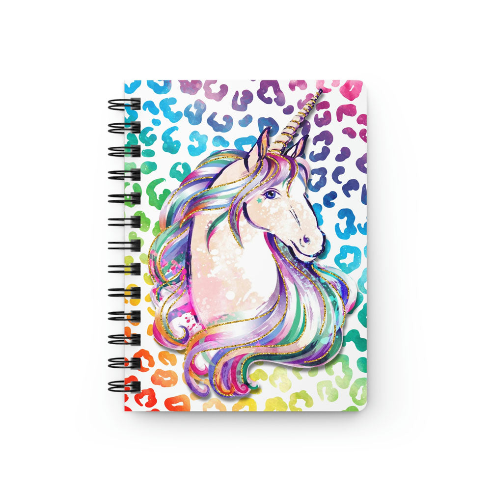 Rainbow Unicorn Spiral Bound Notebook