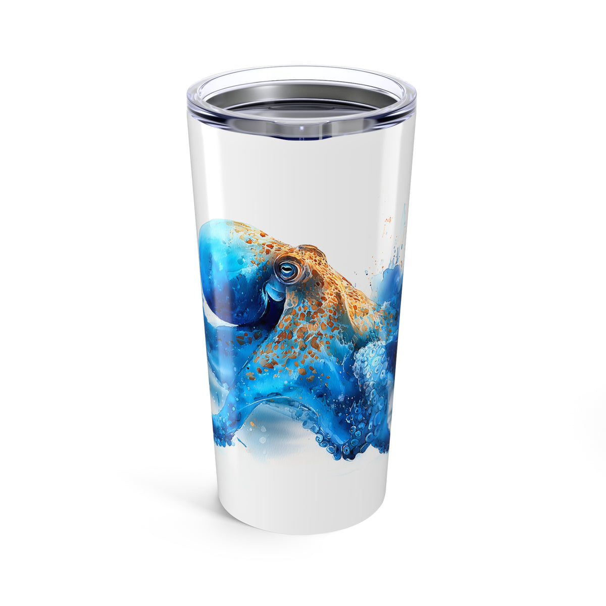 Splash of Blue Octopus Tumbler, 20oz