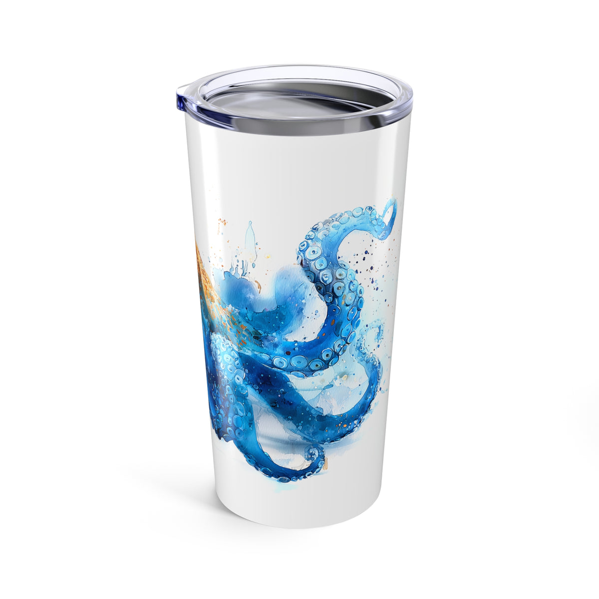 Splash of Blue Octopus Tumbler, 20oz