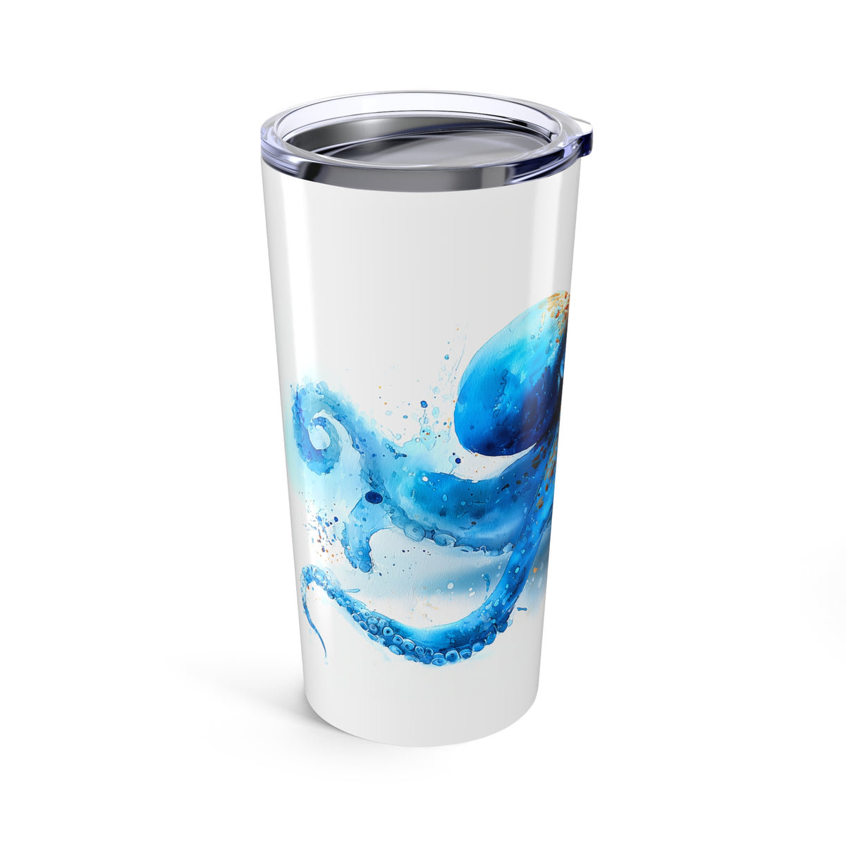 Splash of Blue Octopus Tumbler, 20oz