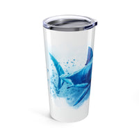 Splash of Blue Great White Shark Tumbler, 20oz