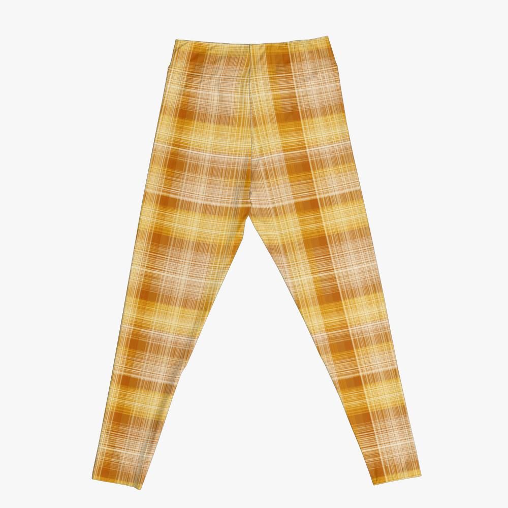 Cozy Golden Plaid Leggings