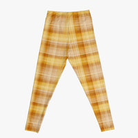 Cozy Golden Plaid Leggings