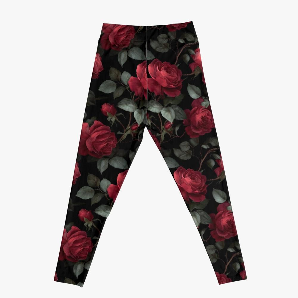 Midnight Rose Garden Leggings